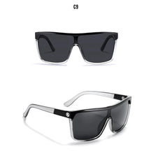 KDEAM One-piece Shape Men Sunglasses Polarized Elastic Paint Surface Sun Glasses Women Suitable Long-lasting Goggles Cat.3 Loja da Dryka C9 black 