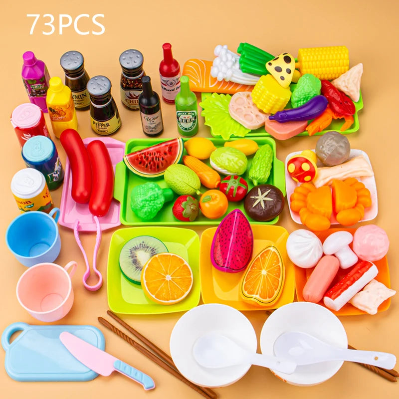 Kit Frutas e Legumes - Master Chef brinquedo 012 Loja da Dryka G 73PCS 