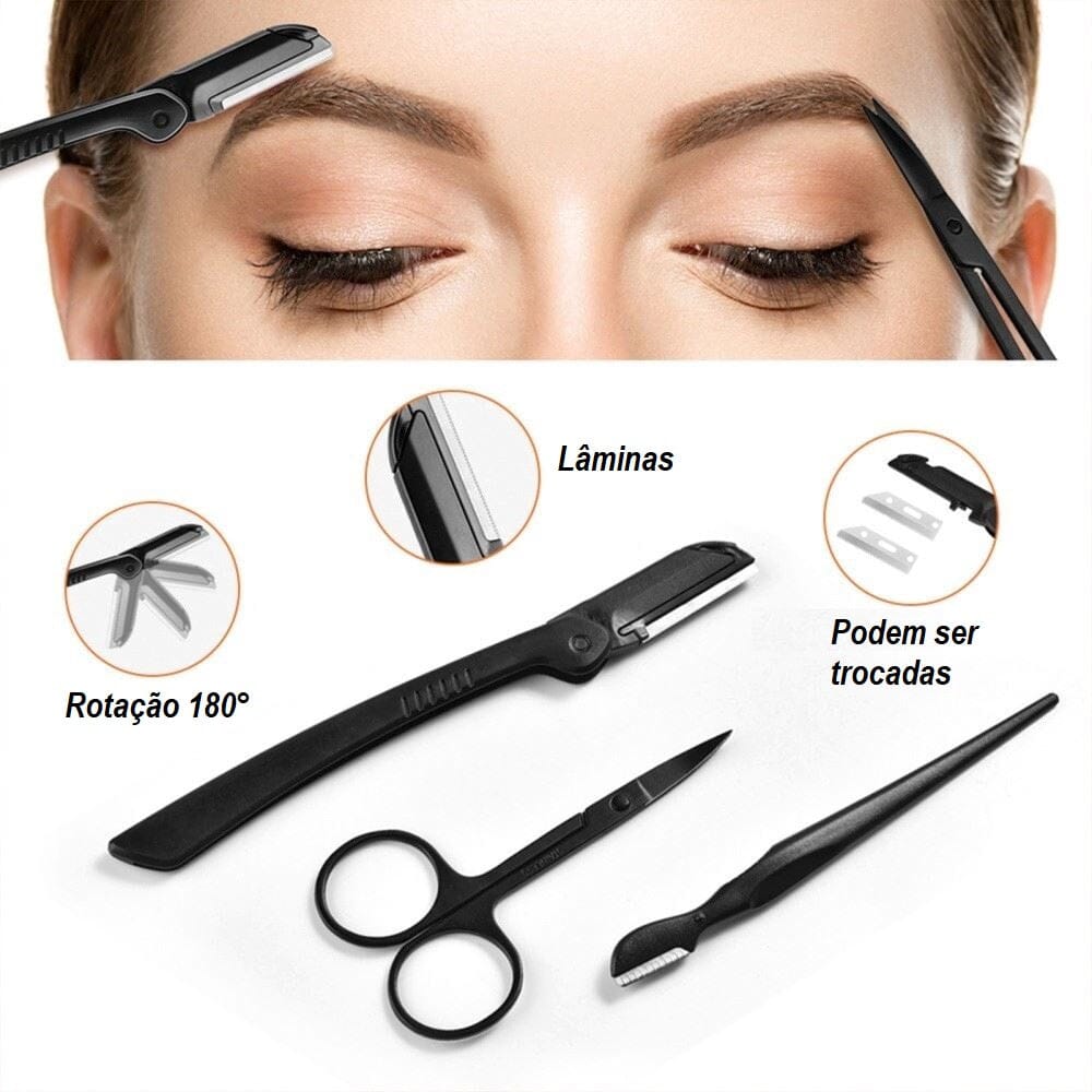 Kit Modelador de Sobrancelhas - Slim Cut Beleza 002 lojadadryka 