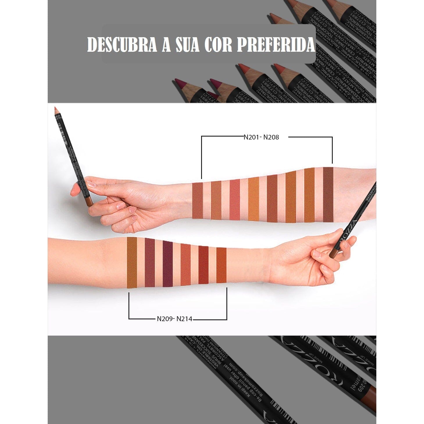 Lápis Delineador Labial - Mouth Pretty (14 cores disponíveis) Beleza 025 lojadadryka 