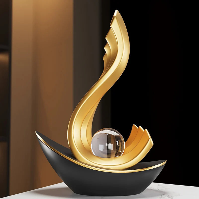 Light Luxury Style Wind And Water Sailboat Tv Cabinet Wine Cooler Decorative Ornaments Office High-Grade Crafts Loja da Dryka 