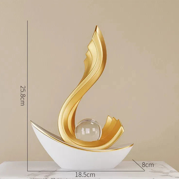 Light Luxury Style Wind And Water Sailboat Tv Cabinet Wine Cooler Decorative Ornaments Office High-Grade Crafts Loja da Dryka Style B 