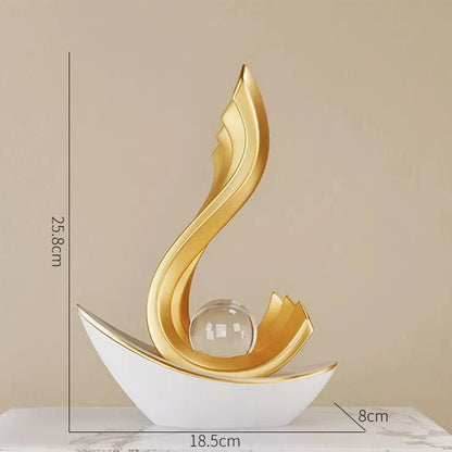 Light Luxury Style Wind And Water Sailboat Tv Cabinet Wine Cooler Decorative Ornaments Office High-Grade Crafts Loja da Dryka Style B 