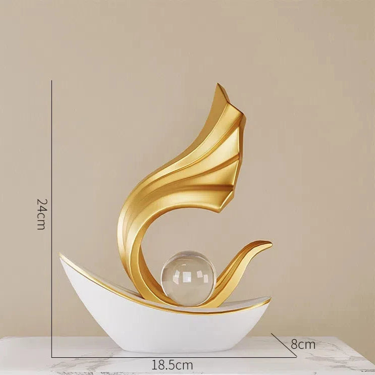 Light Luxury Style Wind And Water Sailboat Tv Cabinet Wine Cooler Decorative Ornaments Office High-Grade Crafts Loja da Dryka Style D 