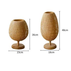 Luminária de Mesa de Rattan - Retrô decoracao 012 Loja da Dryka 