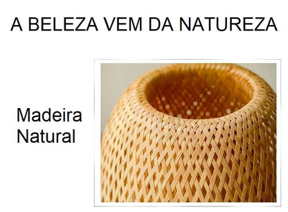 Luminária de Mesa de Rattan - Retrô decoracao 012 Loja da Dryka 