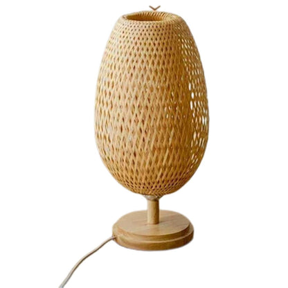 Luminária de Mesa de Rattan - Retrô decoracao 012 Loja da Dryka Alto 