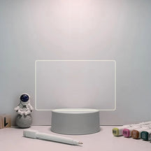 Luminária de textos Criativos 3D Decoração 001 lojadadryka Retangular 
