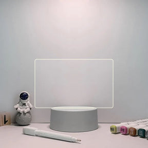 Luminária de textos Criativos 3D Decoração 001 lojadadryka Retangular 