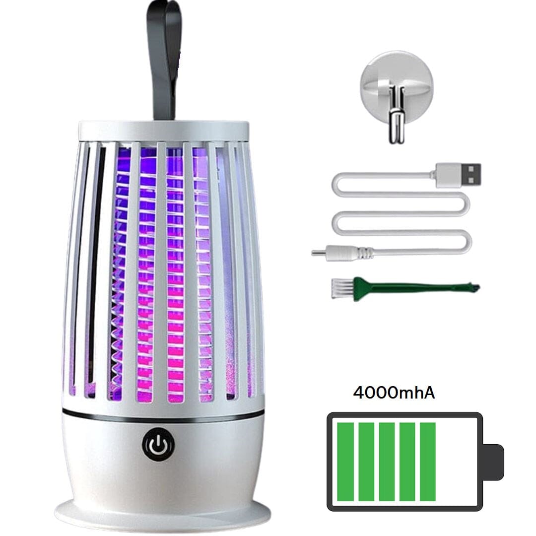 Luminária Eletrônica Repelente de Insetos-Power Led casa 001 lojadadryka Branca - Recarregável 