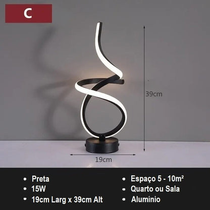 Luminária LED de Mesa - Arte Moderna decoração 014 Loja da Dryka C 110V Branco Frio