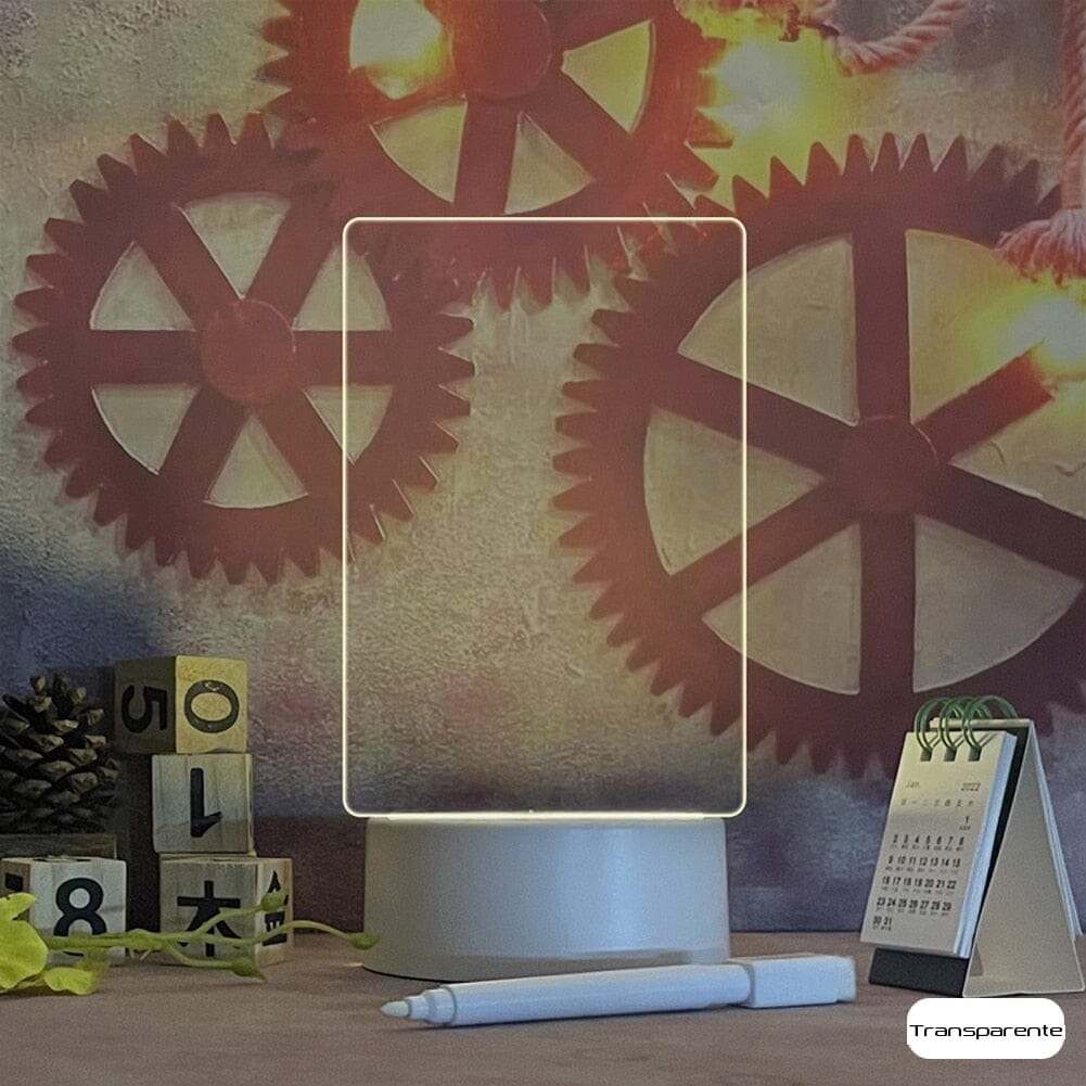 Luminária Textos Criativos 3D Decoração 001 lojadadryka Transparente 