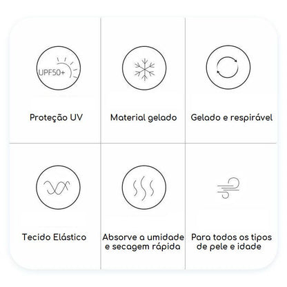 Mangas Geladas para Proteção Solar - Ice Sun acessorio - mangas geladas Loja da Dryka 