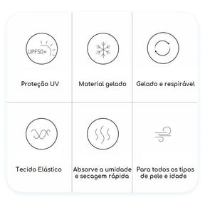 Mangas Geladas para Proteção Solar - Ice Sun acessorio - mangas geladas Loja da Dryka 