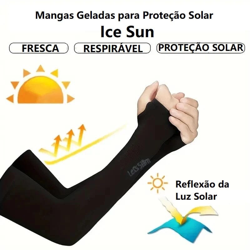 Mangas Geladas para Proteção Solar - Ice Sun acessorio - mangas geladas Loja da Dryka 