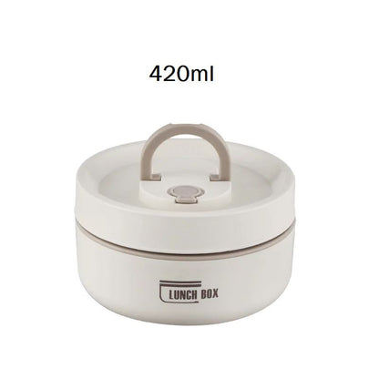 Marmita Térmica Redonda - Multi Layer marmita 003 Loja da Dryka Bege 420ml 