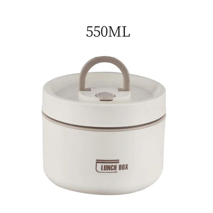 Marmita Térmica Redonda - Multi Layer marmita 003 Loja da Dryka Bege 550ml 