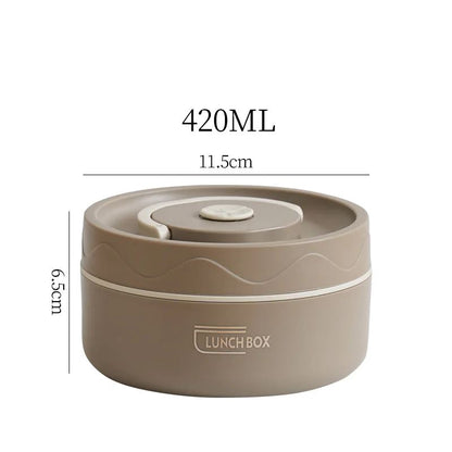 Marmita Térmica Redonda - Multi Layer marmita 003 Loja da Dryka Marrom 420ml 