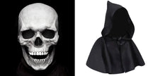 Máscara de Caveira Halloween halloween 006 Loja da Dryka Máscara Branca + Capa 