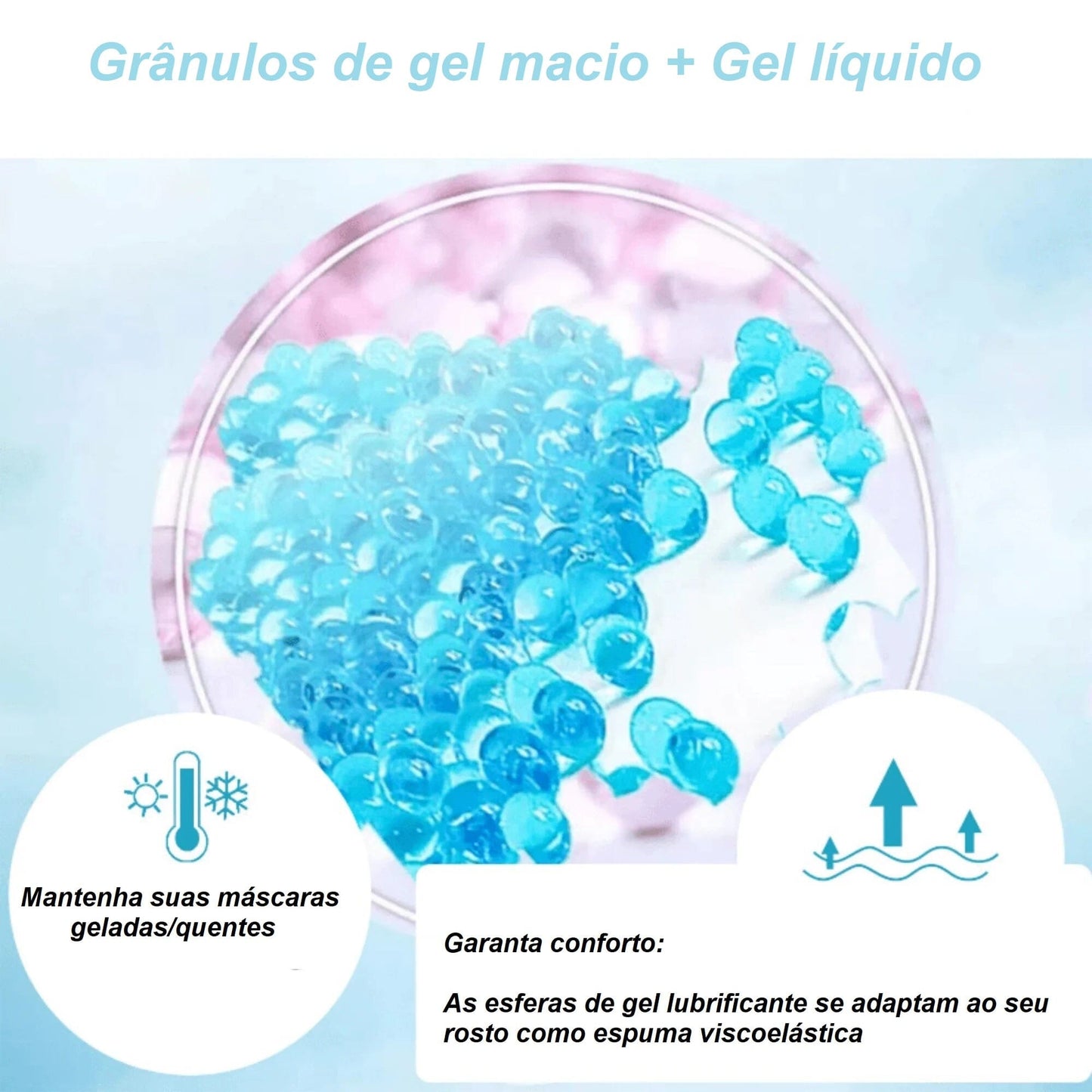 Máscara Facial Térmica em Gel mascara 001 Loja da Dryka 