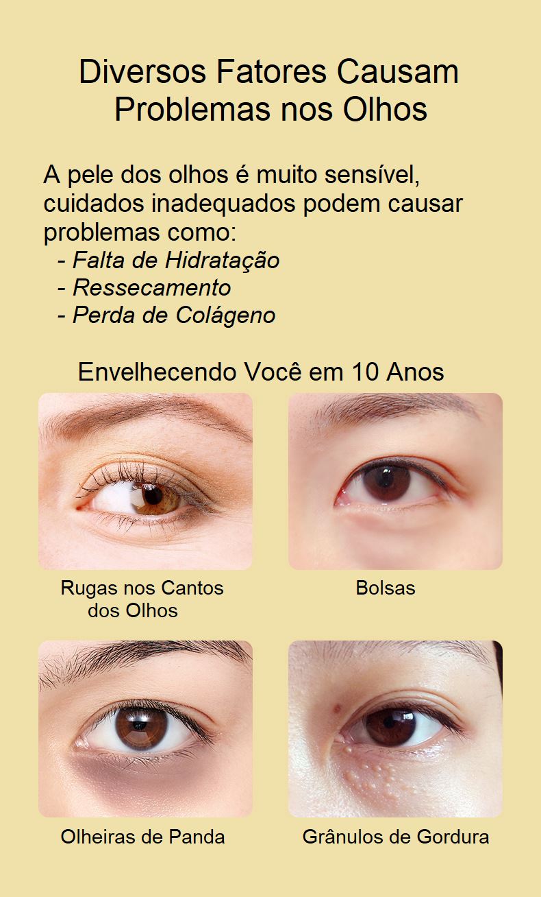 Máscara Hidratante para os Olhos com Colágeno- Hidrata e Clareia a Pele - 60 adesivos Beleza 042 Loja da Dryka 