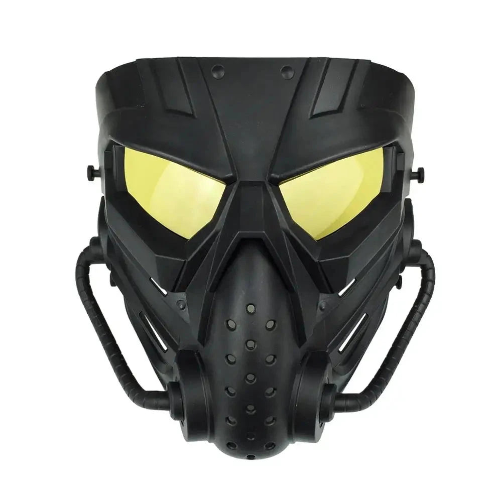 Máscara Tática para Airsoft Predator esporte - airsoft predator Loja da Dryka Preta-Amarela 