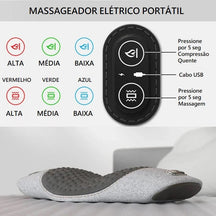 Massageador Elétrico Portátil para Pescoço e Lombar - Easy Relax massageador lombar 001 Loja da Dryka Cinza Claro - Lombar 