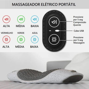 Massageador Elétrico Portátil para Pescoço e Lombar - Easy Relax massageador lombar 001 Loja da Dryka Cinza Claro - Lombar 