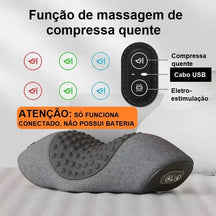 Massageador Elétrico Portátil para Pescoço e Lombar - Easy Relax massageador lombar 001 Loja da Dryka Cinza Escuro - Pescoço 