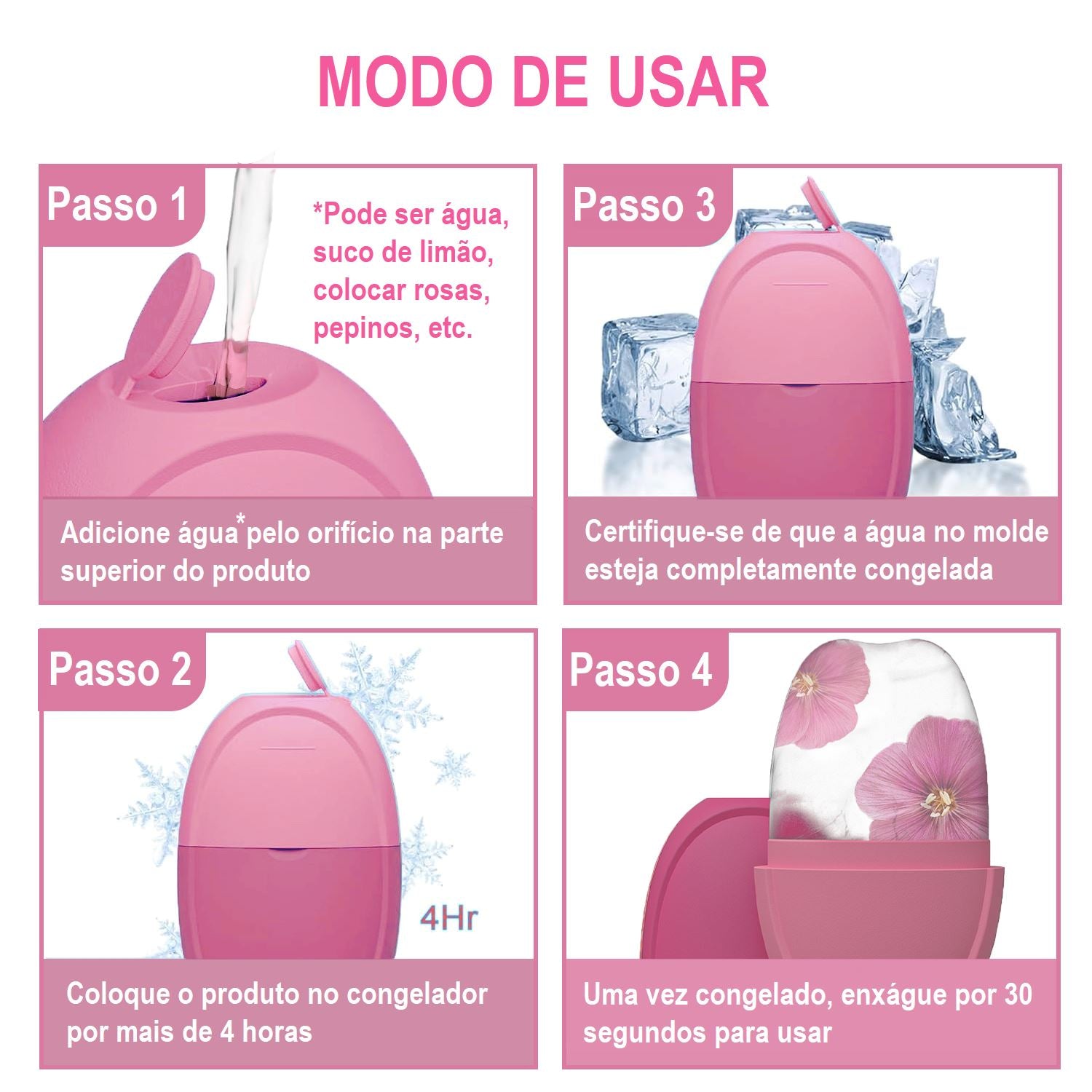 Massageador Facial - Skin Icing beleza 031 Loja da Dryka 