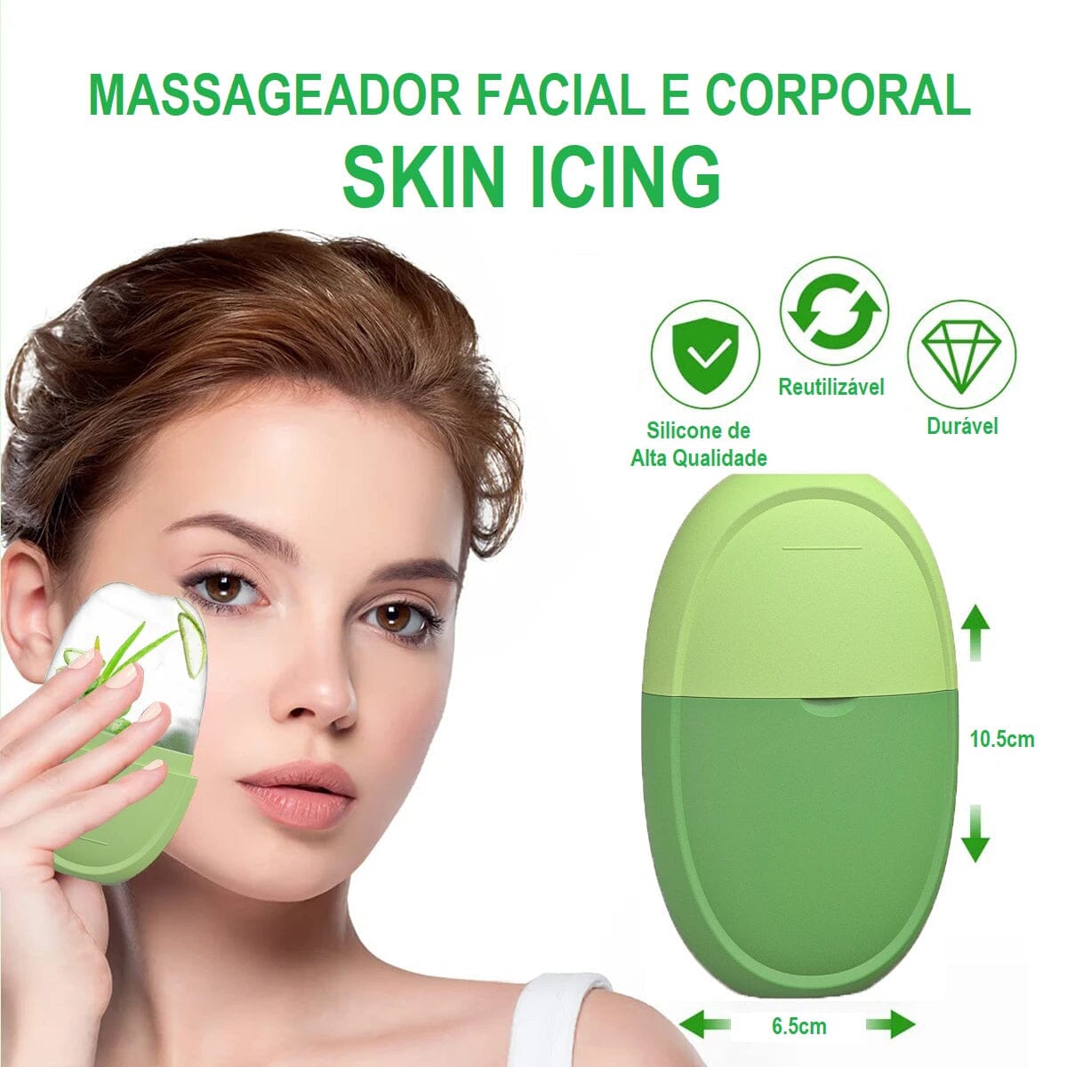 Massageador Facial - Skin Icing beleza 031 Loja da Dryka 