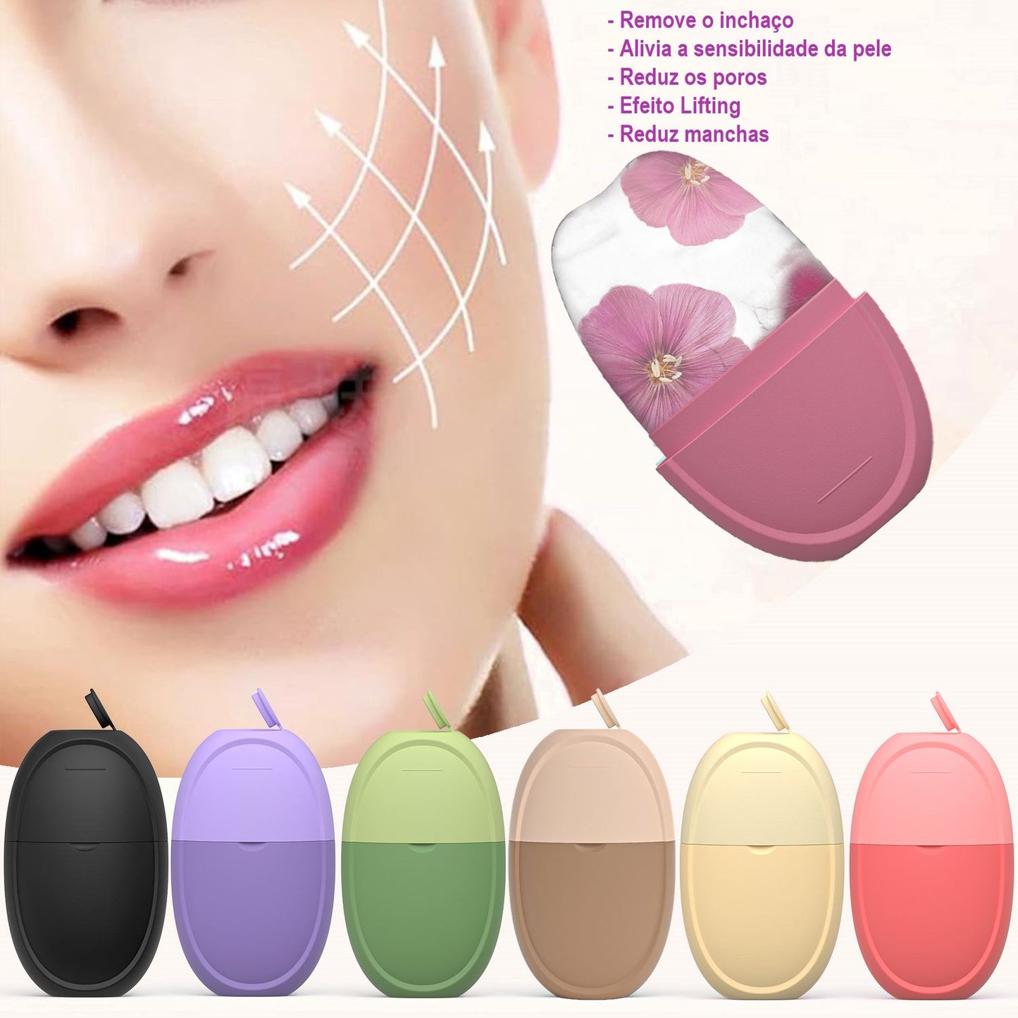 Massageador Facial - Skin Icing beleza 031 Loja da Dryka 