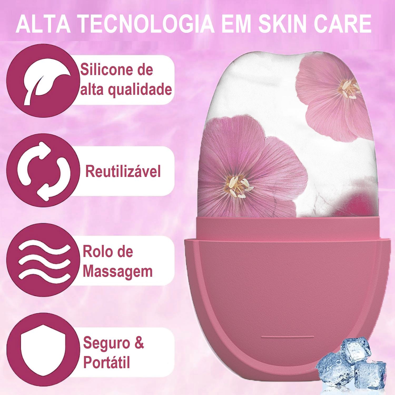 Massageador Facial - Skin Icing beleza 031 Loja da Dryka 