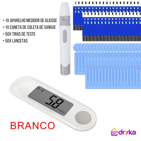 Medidor de glicose no sangue -Easy Glic medidor glicose dedo Loja da Dryka 