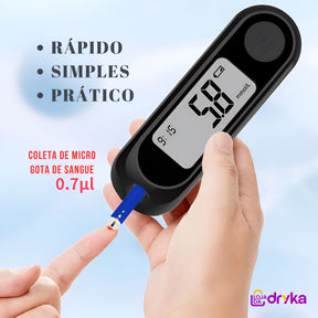 Medidor de glicose no sangue -Easy Glic medidor glicose dedo Loja da Dryka 