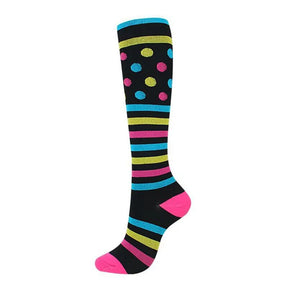 Meia de Compressão Coloridas Loja da Dryka Dots 