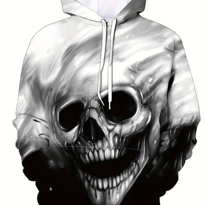 Men's 3D Printed Horror Skull Sweatshirt, Outdoor Pullover Clothing, Long Sleeve Hoodies, Daily Fashion, Autumn Loja da Dryka DHH42ABQ 2XS 