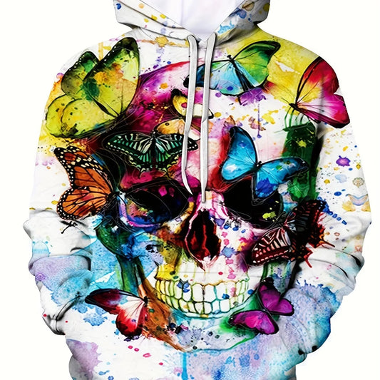 Men's 3D Printed Horror Skull Sweatshirt, Outdoor Pullover Clothing, Long Sleeve Hoodies, Daily Fashion, Autumn Loja da Dryka DHH42AJC 4XL 