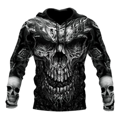 Men's Four Seasons Fashion 3D Printed Hoodie 3D Skull Print Men's Fashion Men's Horror Hoodie Top 2024 Loja da Dryka DH87AGX224A 5XL CHINA | Pack of 1