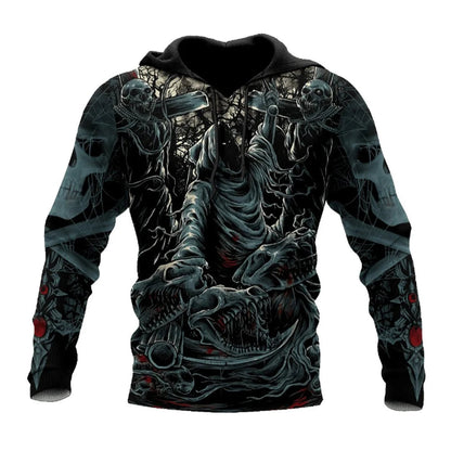 Men's Four Seasons Fashion 3D Printed Hoodie 3D Skull Print Men's Fashion Men's Horror Hoodie Top 2024 Loja da Dryka DH87AGX224F 5XL CHINA | Pack of 1
