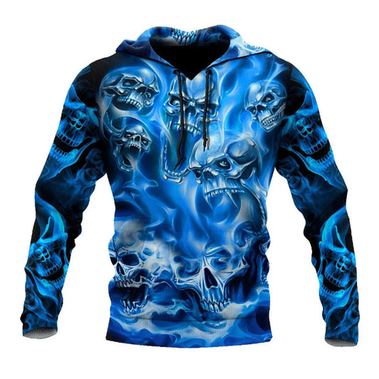 Men's Four Seasons Fashion 3D Printed Hoodie 3D Skull Print Men's Fashion Men's Horror Hoodie Top 2024 Loja da Dryka DH87AGX224J M CHINA | Pack of 1
