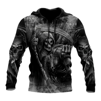 Men's Four Seasons Fashion 3D Printed Hoodie 3D Skull Print Men's Fashion Men's Horror Hoodie Top 2024 Loja da Dryka DH87AGX224M 5XL CHINA | Pack of 1