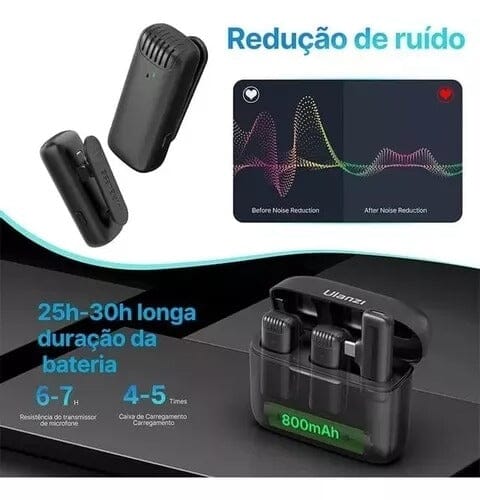 Microfone Portátil Ulanzi J12 Loja da Dryka 