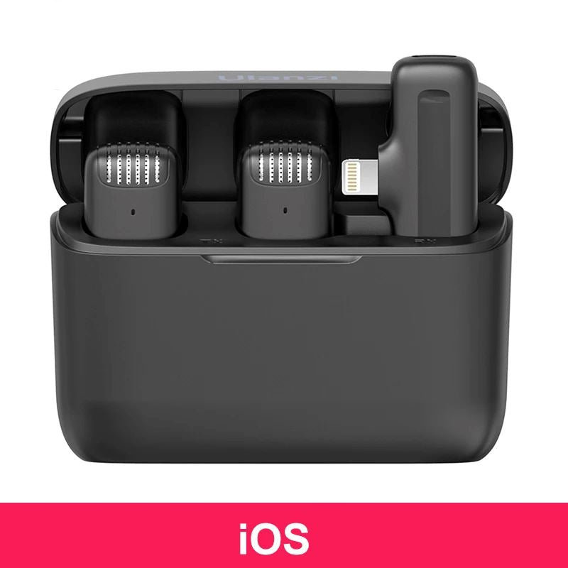 Microfone Portátil Ulanzi J12 Loja da Dryka Preto-iPhone 