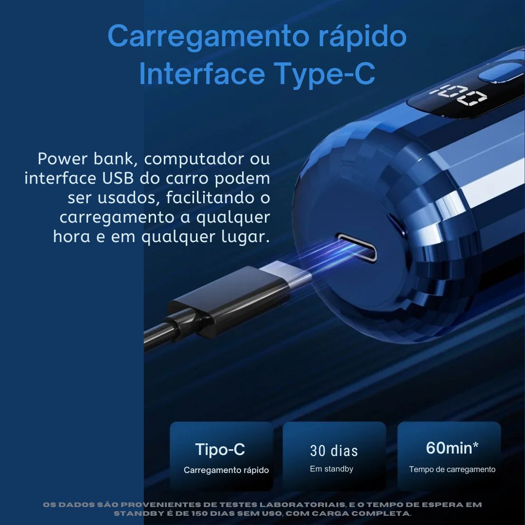 Mini Barbeador Elétrico Digital -Easy Shave Bem estar - mini barbeador lojadadryka 