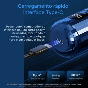 Mini Barbeador Elétrico Digital -Easy Shave Bem estar - mini barbeador lojadadryka 