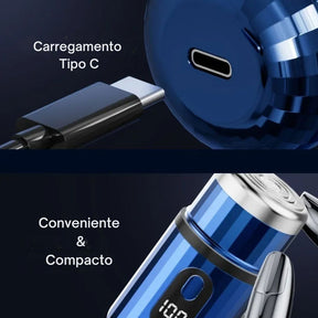 Mini Barbeador Elétrico Digital -Easy Shave Bem estar - mini barbeador lojadadryka 
