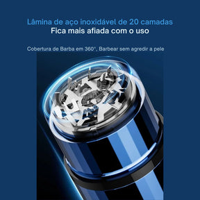 Mini Barbeador Elétrico Digital -Easy Shave Bem estar - mini barbeador lojadadryka 