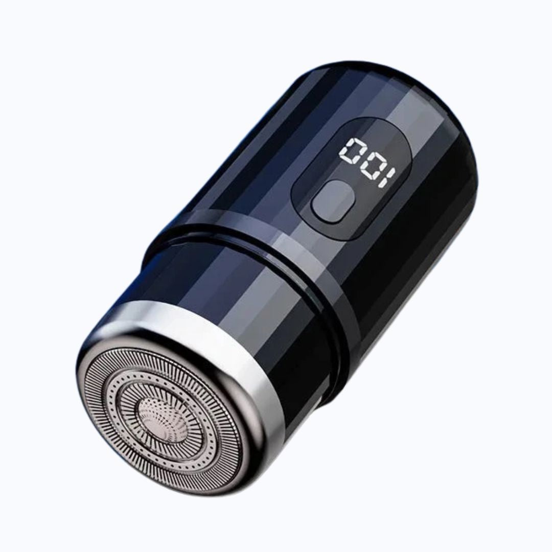 Mini Barbeador Elétrico Digital -Easy Shave Bem estar - mini barbeador lojadadryka Preto 