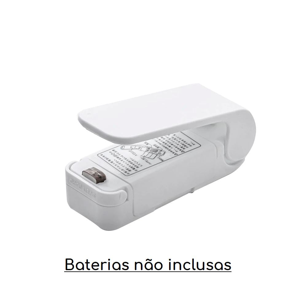 Mini Seladora para Embalagens Plásticas Portátil cozinha 020 lojadadryka Branco 